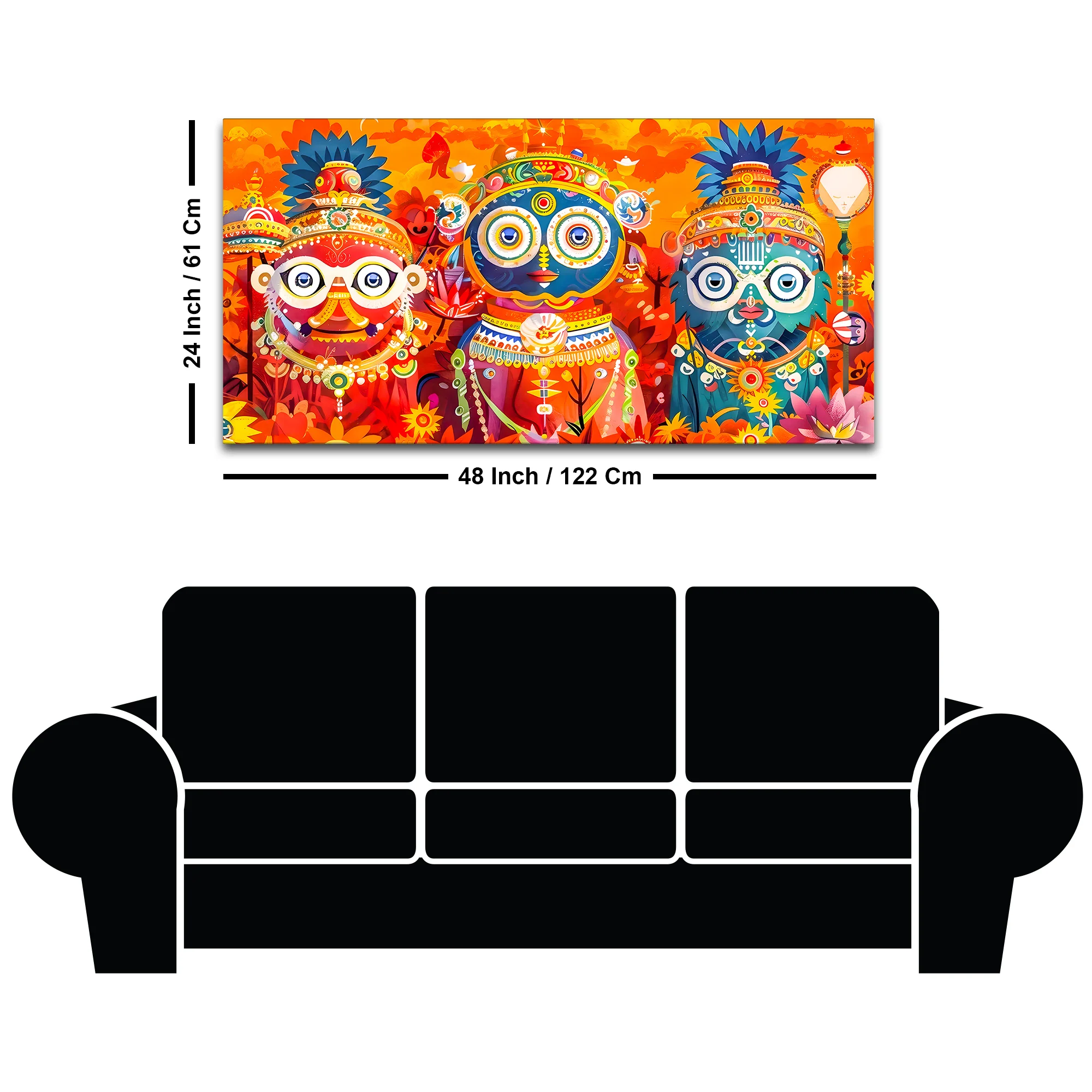 Spiritual Jagannath Ji Wall Art Painting for Home Décor - Image 8