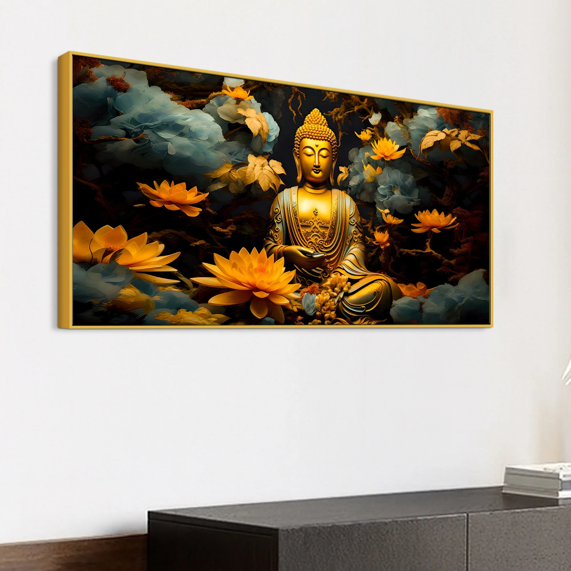 Spiritual Lord Buddha Canvas Painting for Calm Interior Decor - Image 5
