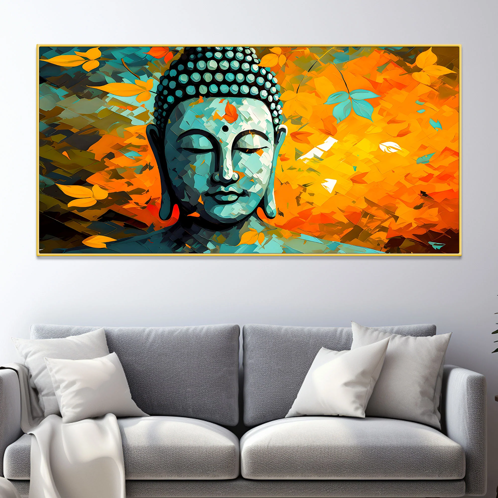 Spiritual Lord Buddha Canvas Painting for Calm Living Spaces