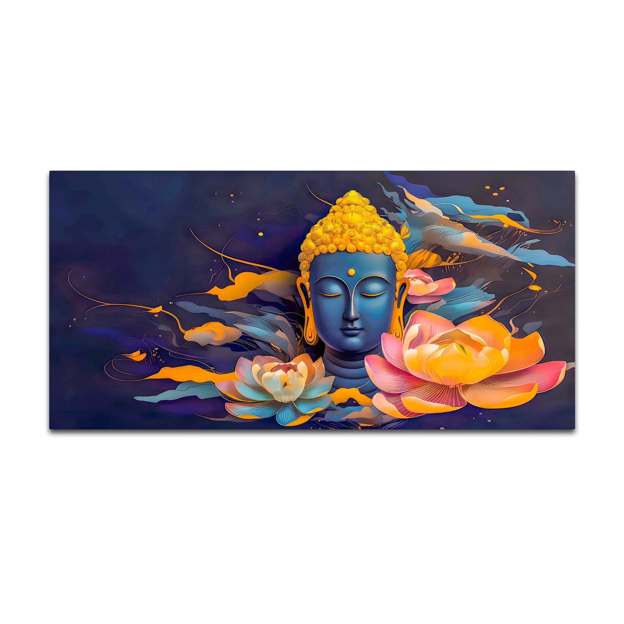 Spiritual Lord Buddha Canvas Wall Painting for Modern Home Decor - Image 4