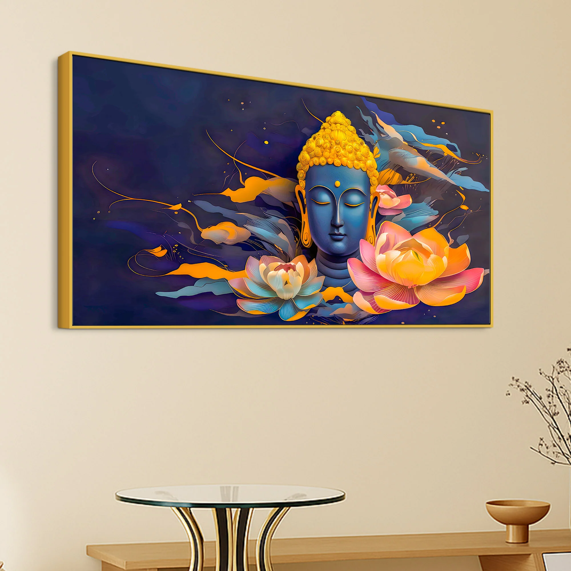 Spiritual Lord Buddha Canvas Wall Painting for Modern Home Decor - Image 5