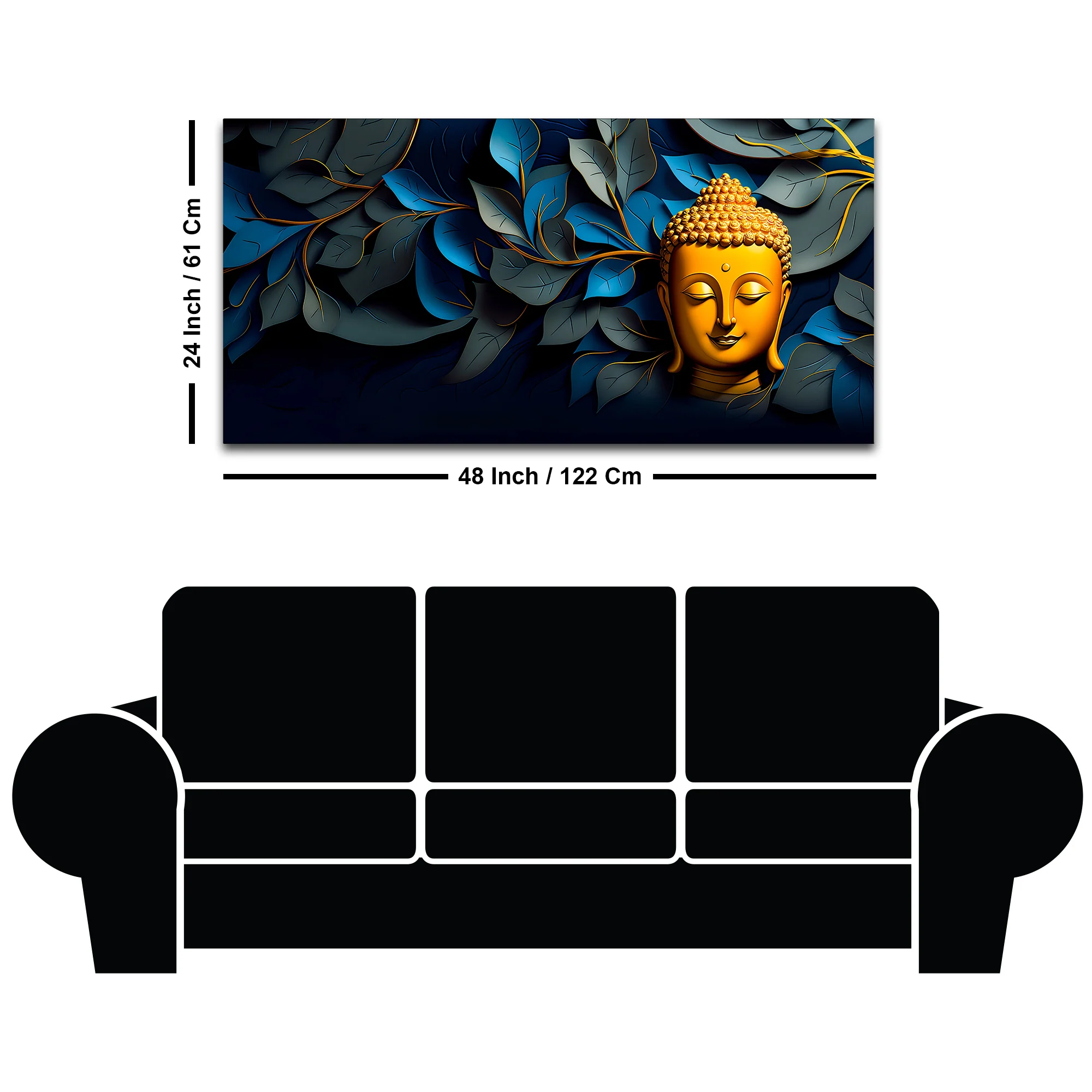 Spiritual Lord Buddha Painting for Home Decoration - Image 8