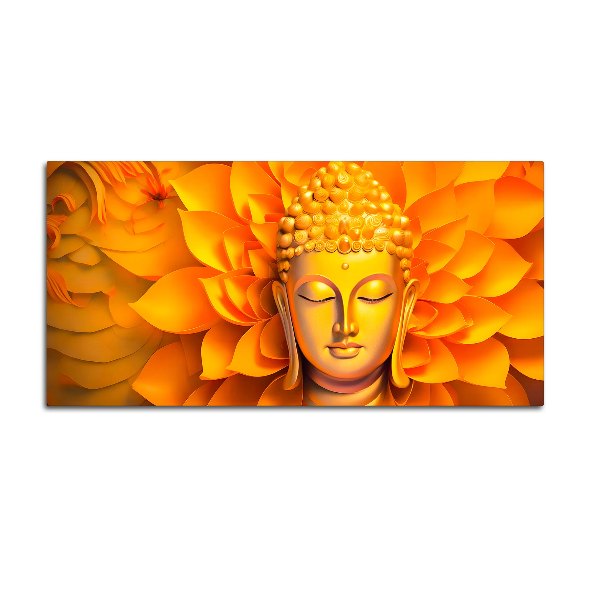 Spiritual Lord Gautam Buddha Wall Painting for Wall Decor - Image 4