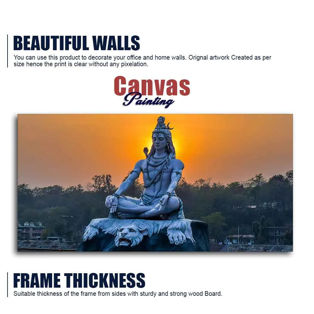 Spiritual Lord Shiva Statue Wall Painting - Image 6