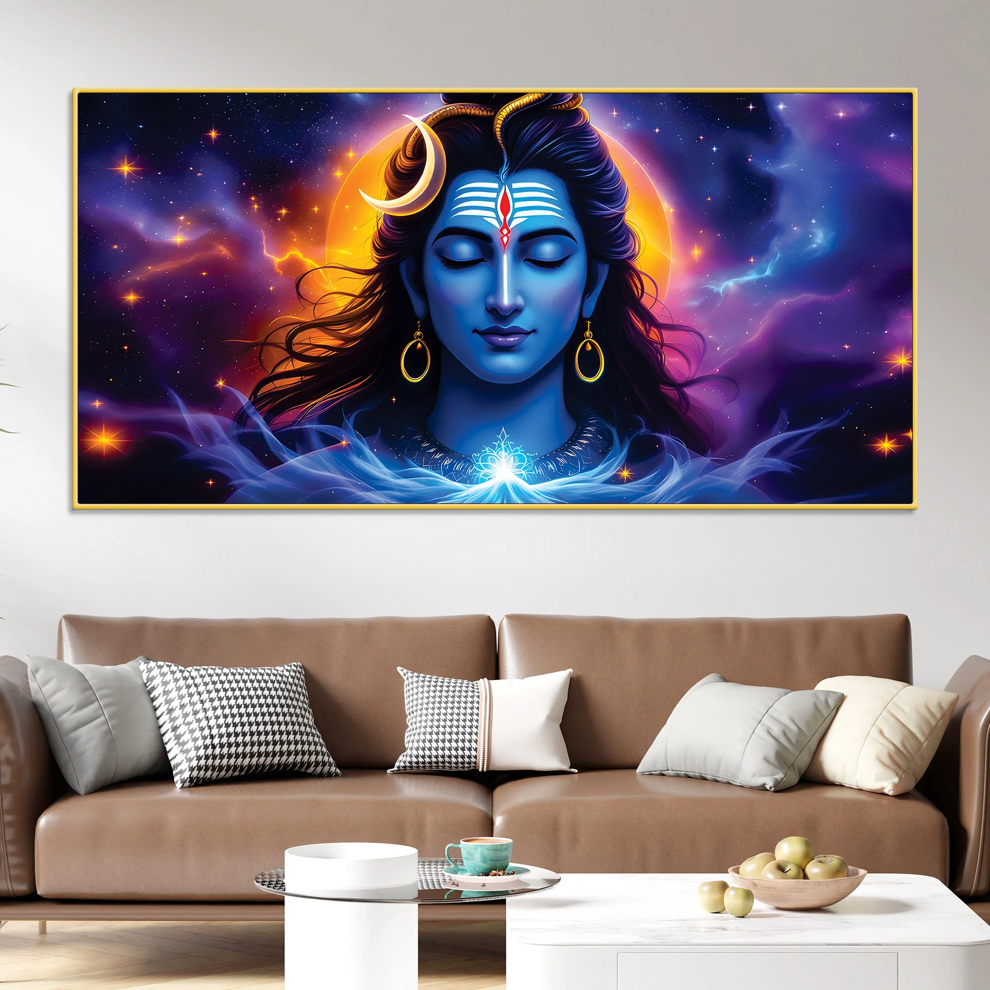 Spiritual Lord Shiva Wall Painting for Home & Office Decor - Image 2