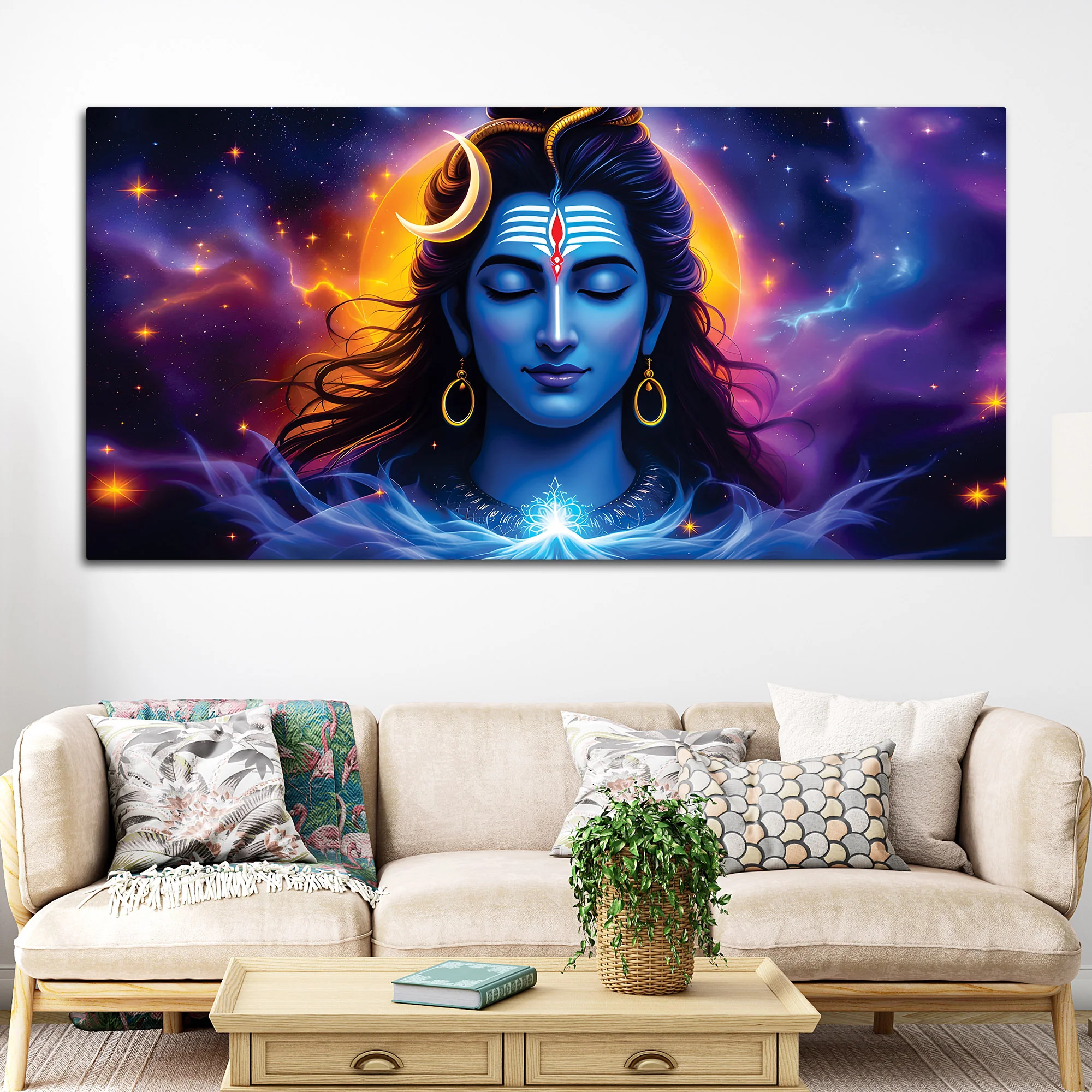 Spiritual Lord Shiva Wall Painting for Home & Office Decor - Image 3