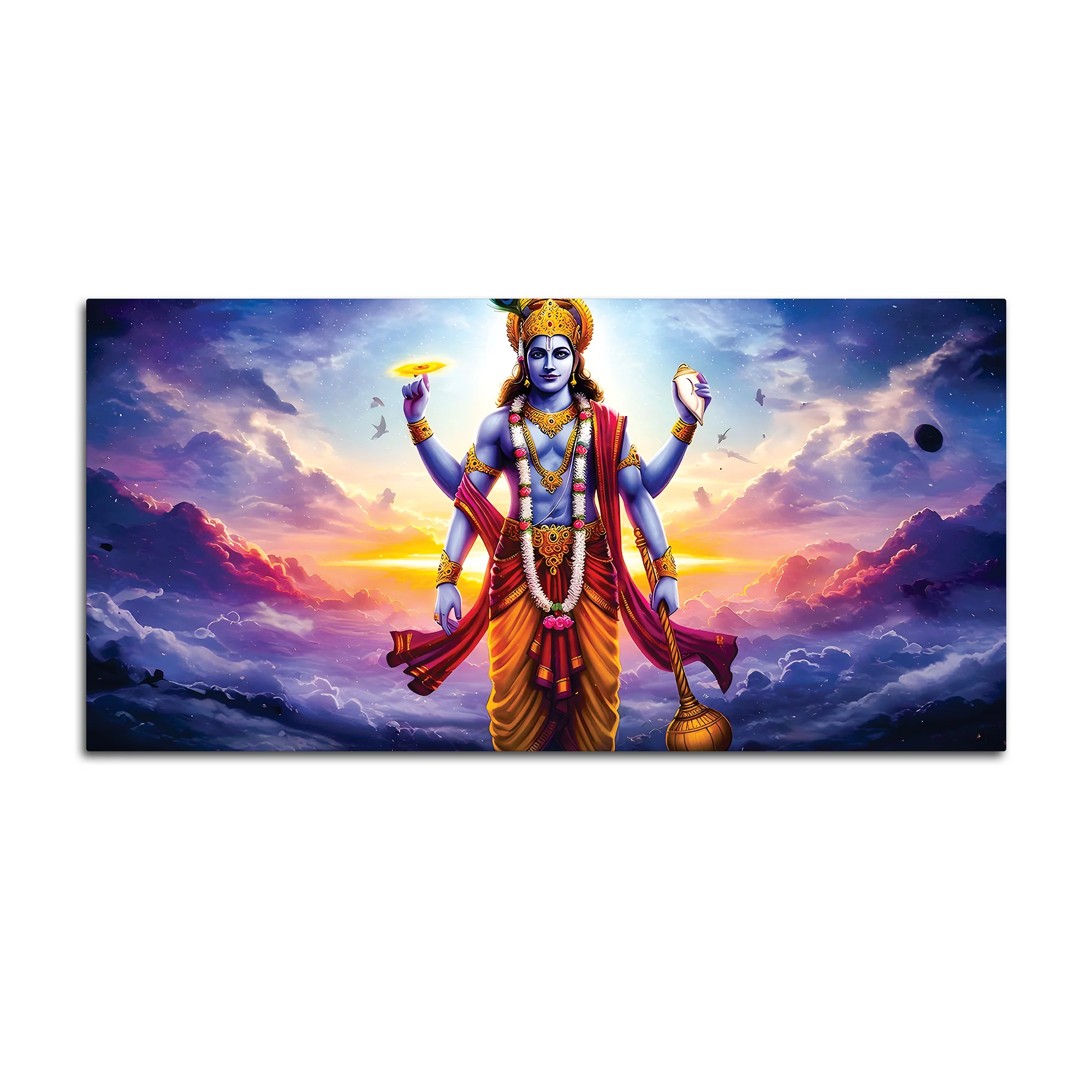 Spiritual Lord Vishnu Canvas Wall Painting for Home & Office - Image 4