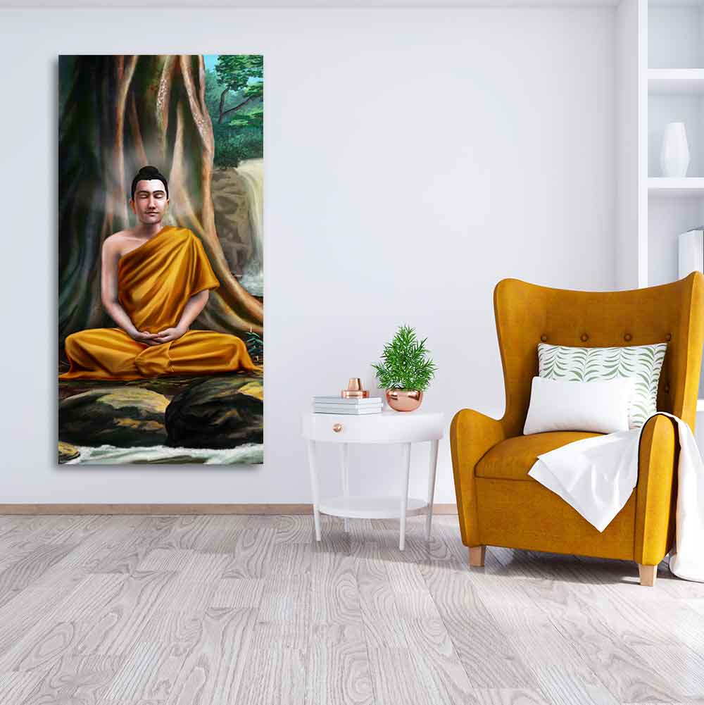 Spiritual Premium Wall Painting of Lord Gautam Buddha - Image 5