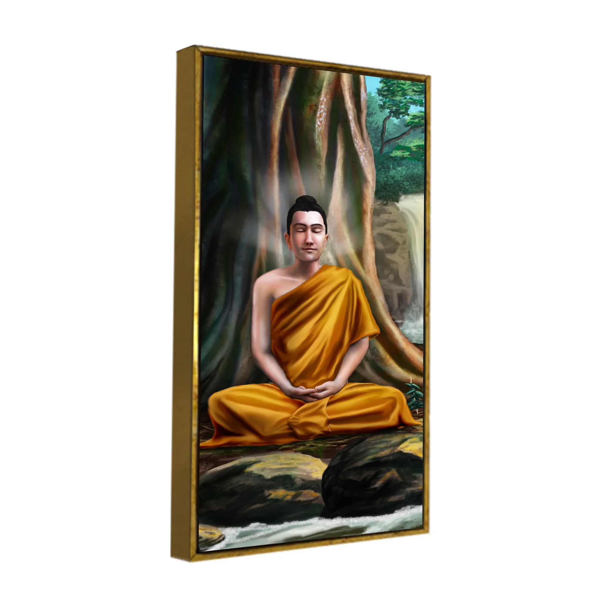 Spiritual Premium Wall Painting of Lord Gautam Buddha - Image 6