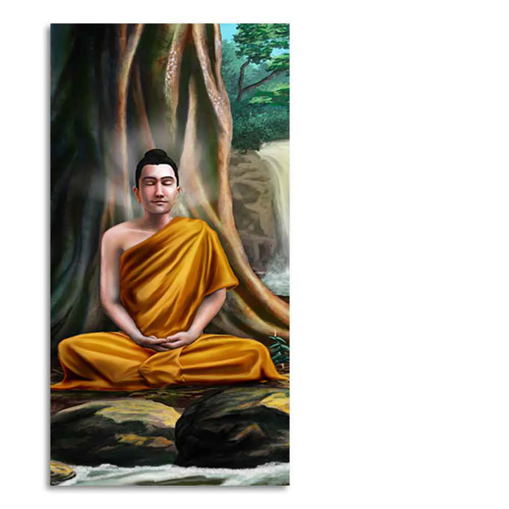 Spiritual Premium Wall Painting of Lord Gautam Buddha - Image 7