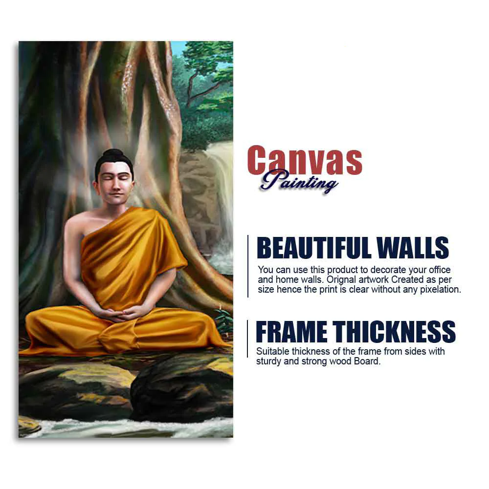 Spiritual Premium Wall Painting of Lord Gautam Buddha - Image 8