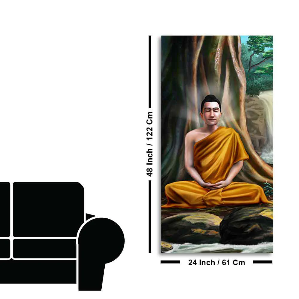 Spiritual Premium Wall Painting of Lord Gautam Buddha - Image 9