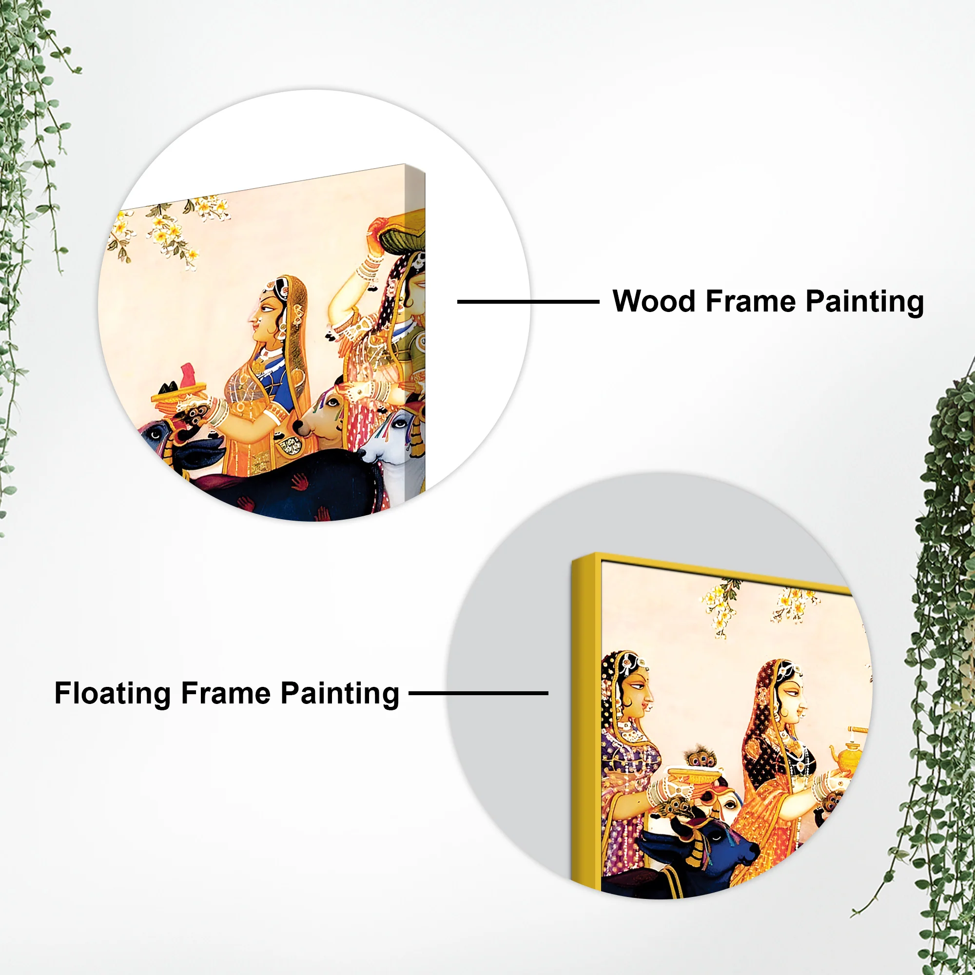 Spiritual Radha Krishna Traditional Pichwai Wall Painting - Image 5