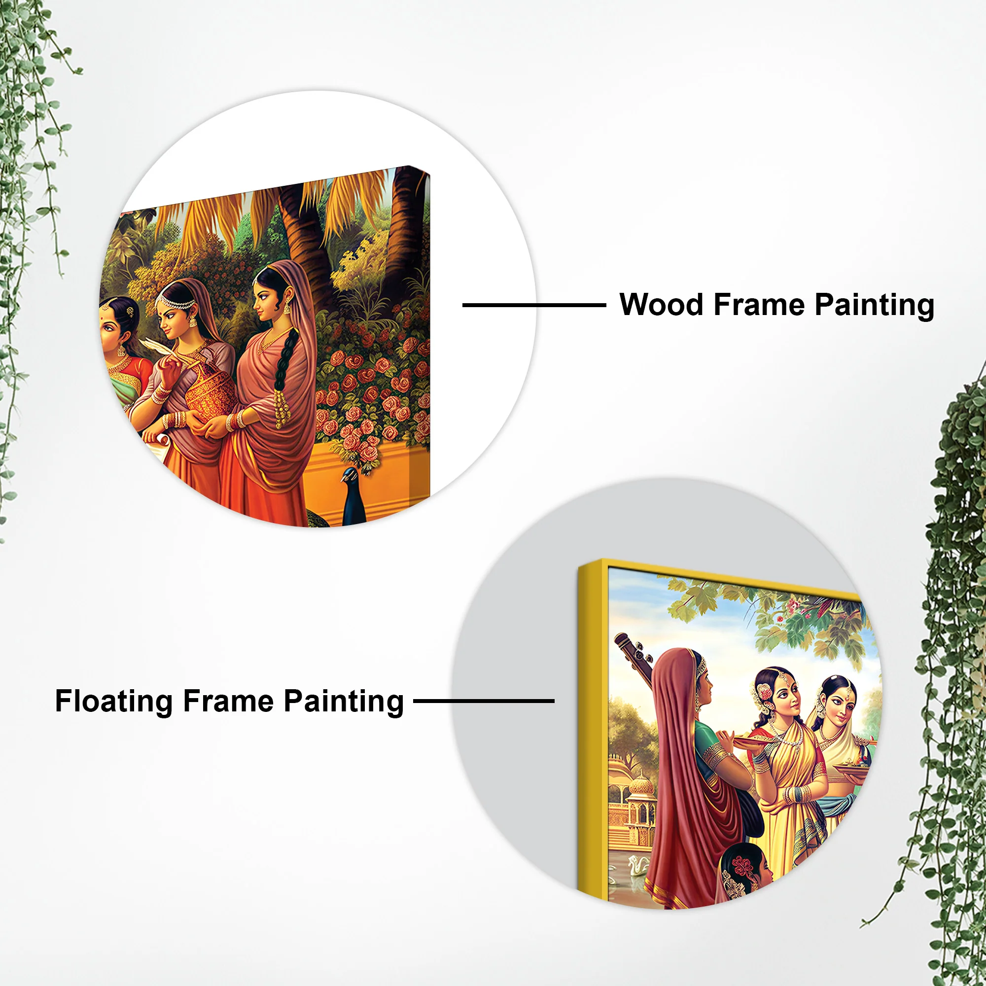 Spiritual Shri Krishna Raas Leela Canvas Wall Painting - Image 5
