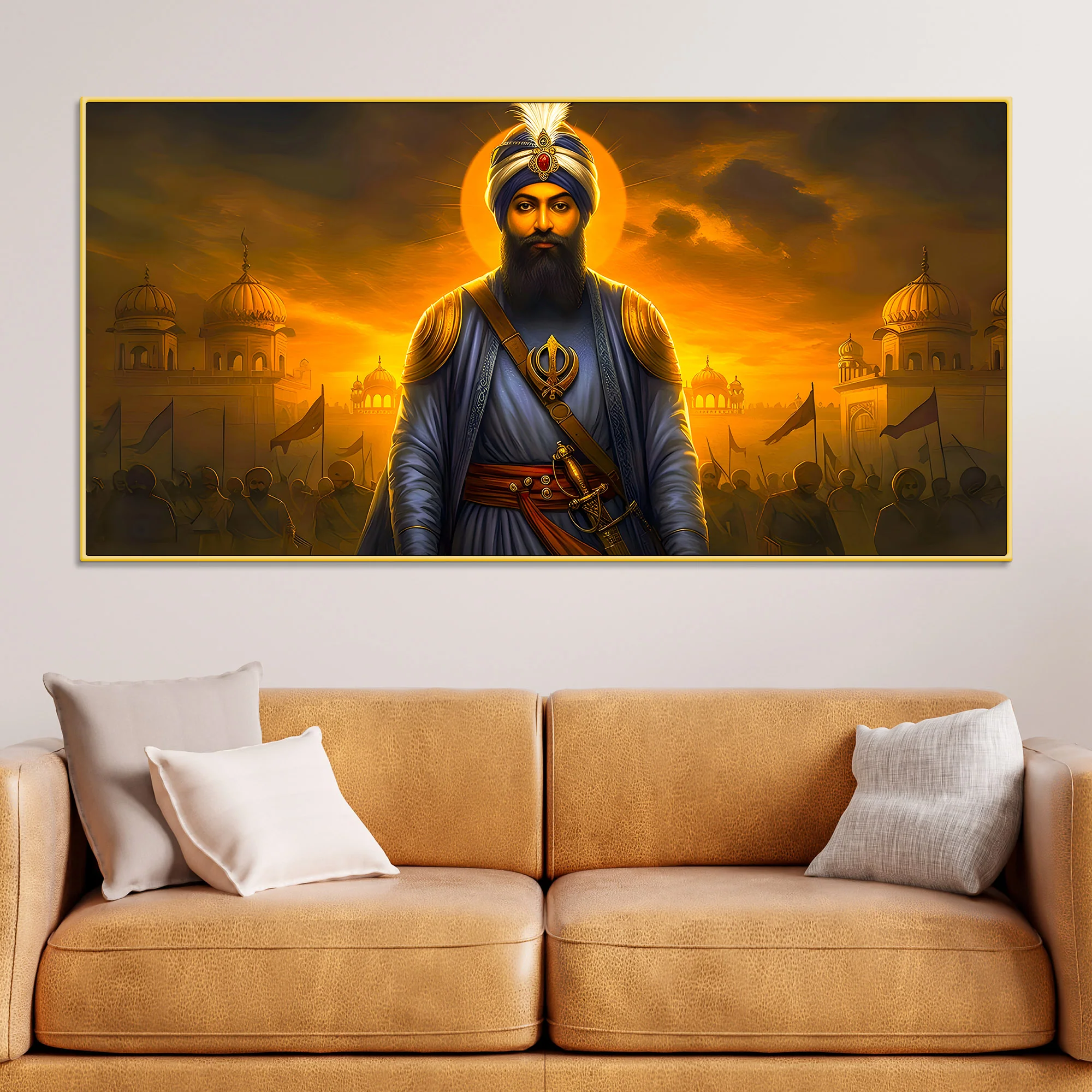 Spiritual Sikh Guru Ji Canvas Painting for Home Décor - Image 2