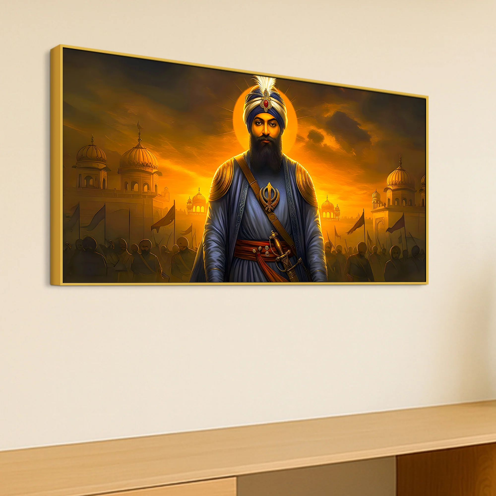 Spiritual Sikh Guru Ji Canvas Painting for Home Décor - Image 5