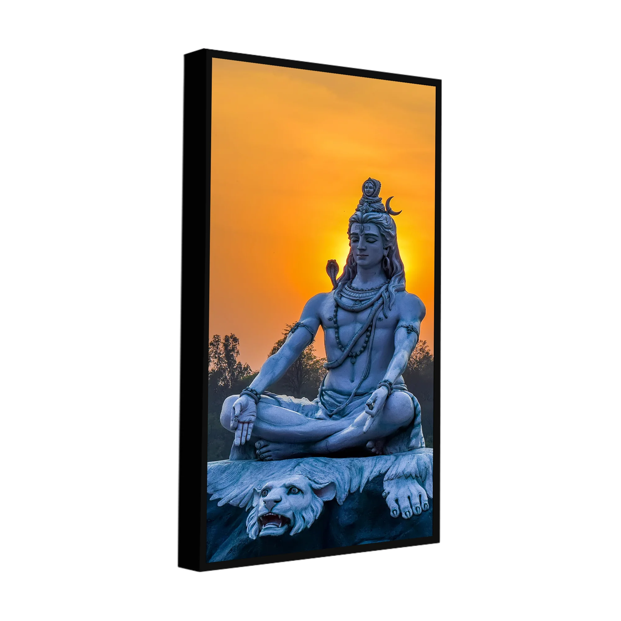 Spiritual Wall Painting of Lord Shiva Statue - Image 7