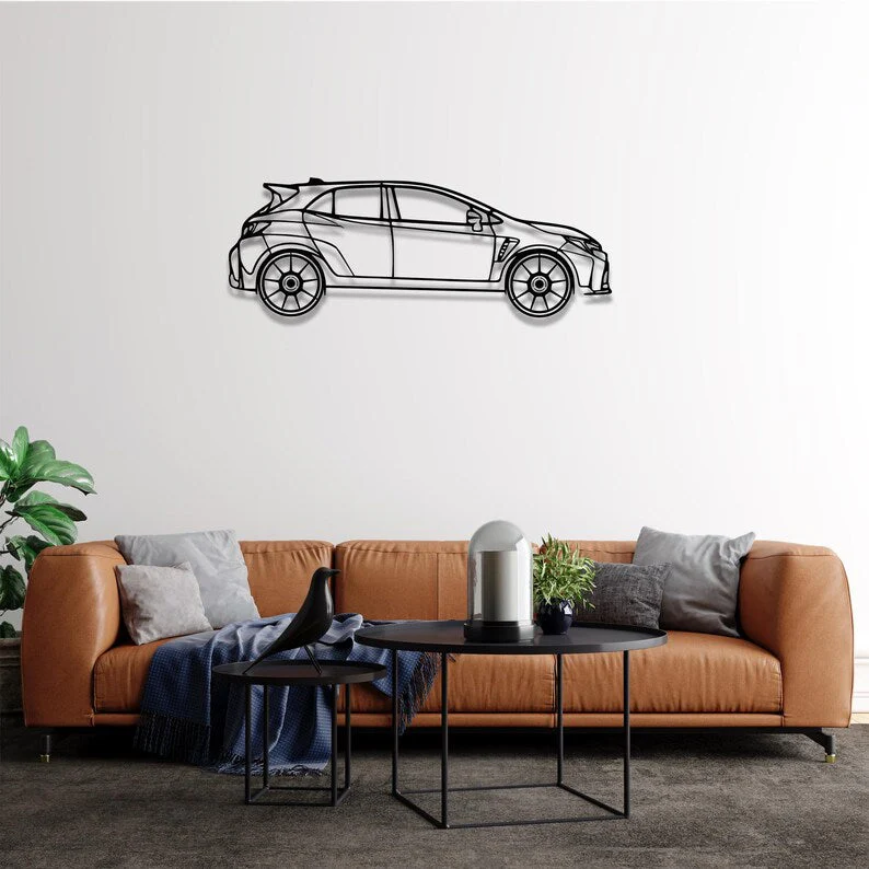 Sports Hatchback Car Metal Wall Art for Living Room Decor - Image 7