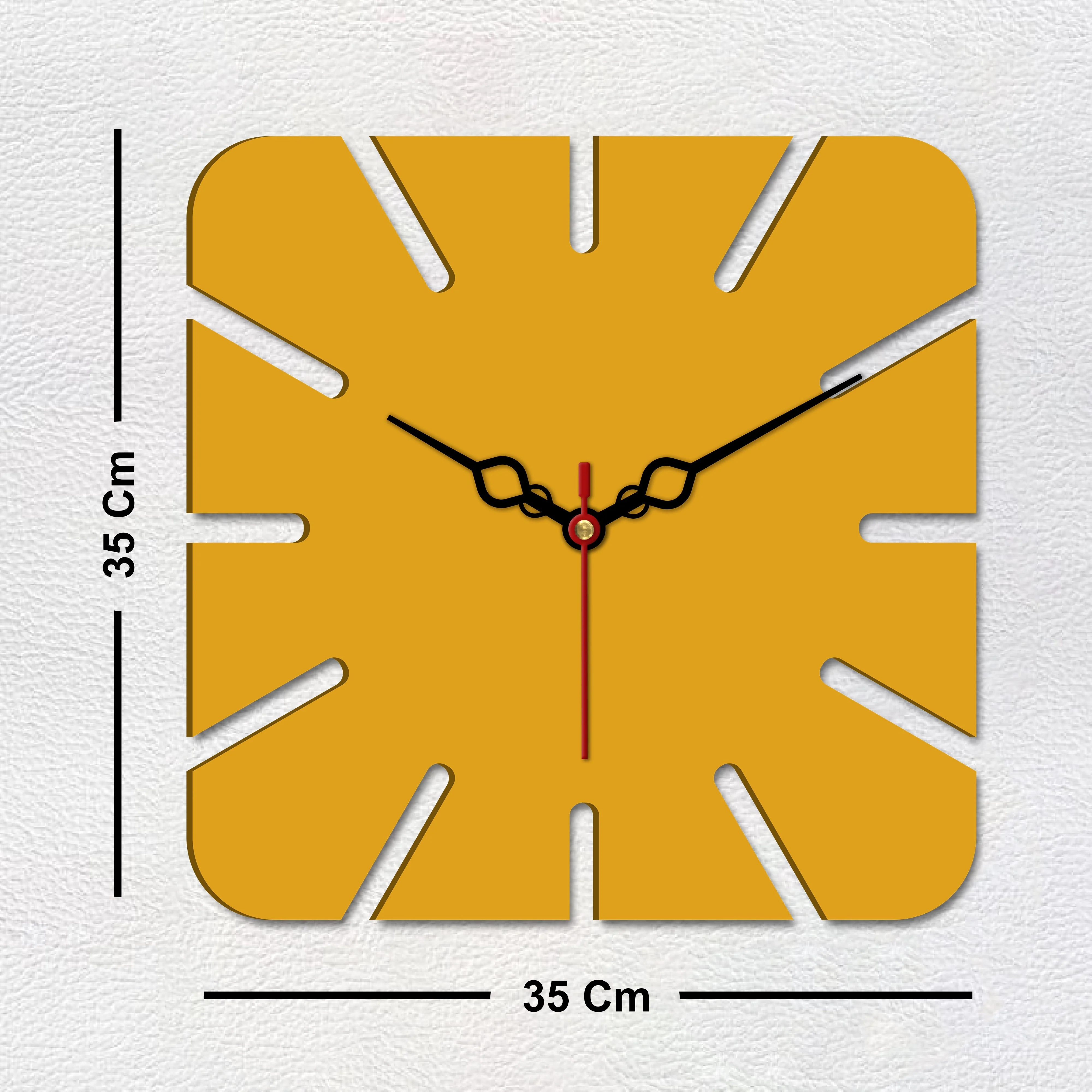 Square Shape Modern Style Wooden Wall Clock - Image 6