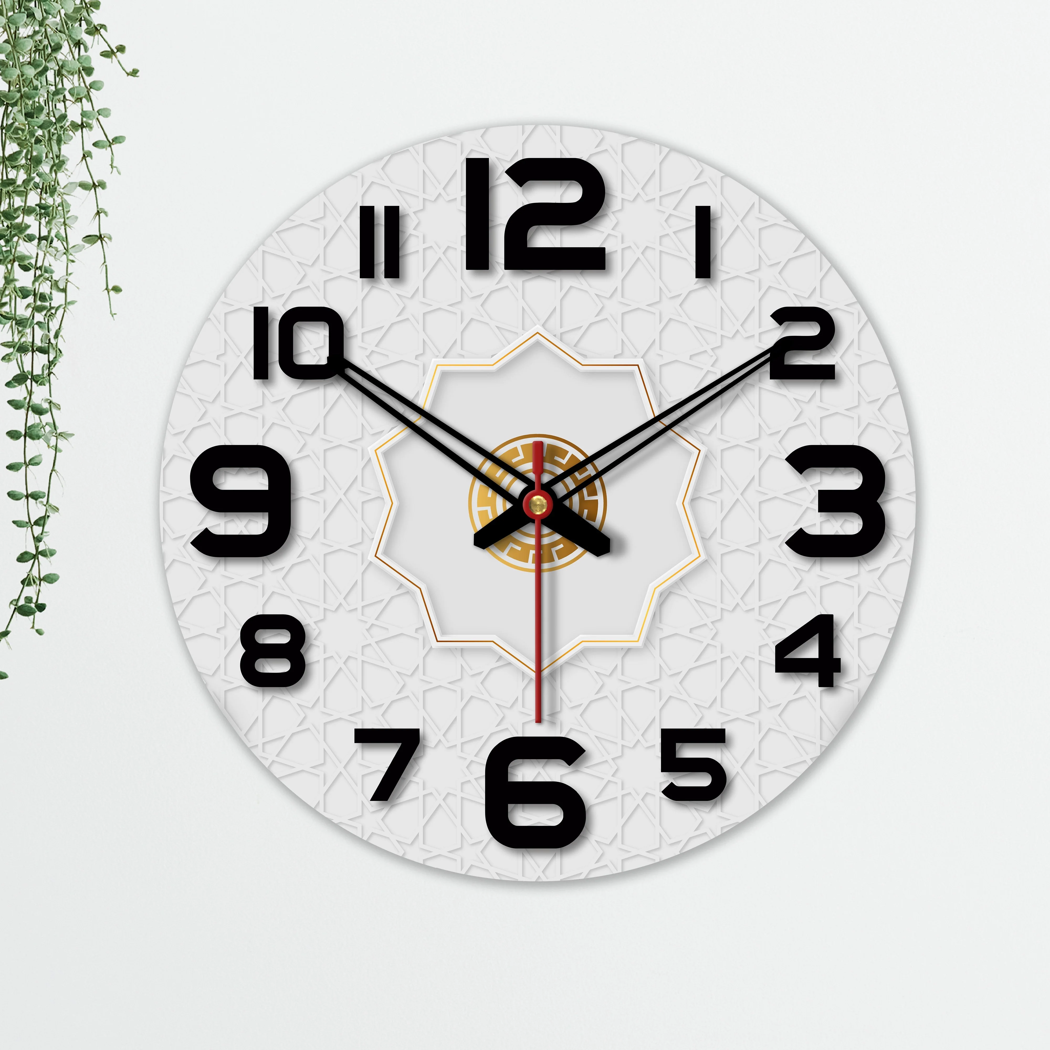 Star Shape Design Wooden Wall Clock For Living Room - Image 5