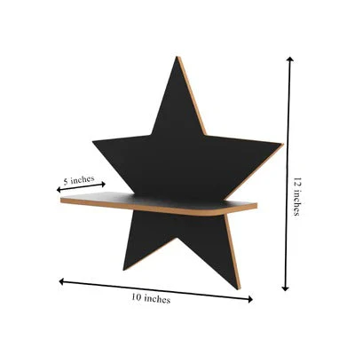 Star Sparkle Shaped Decorative Wooden Wall Mounted Shelf - Image 4
