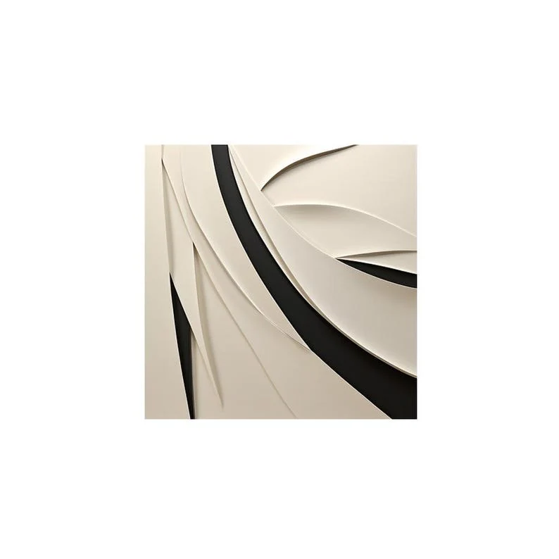Statement Wall Art Panel with Neutral and Monochrome Texture - Image 4