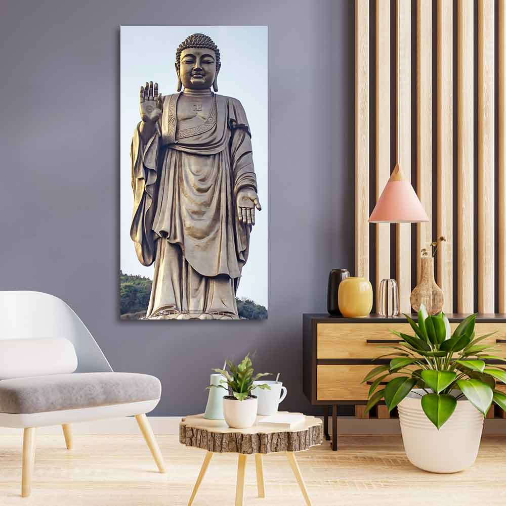 Statue of Gautam Buddha Canvas Wall Painting - Image 2