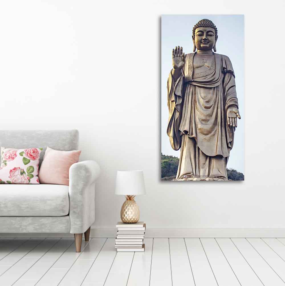 Statue of Gautam Buddha Canvas Wall Painting - Image 3