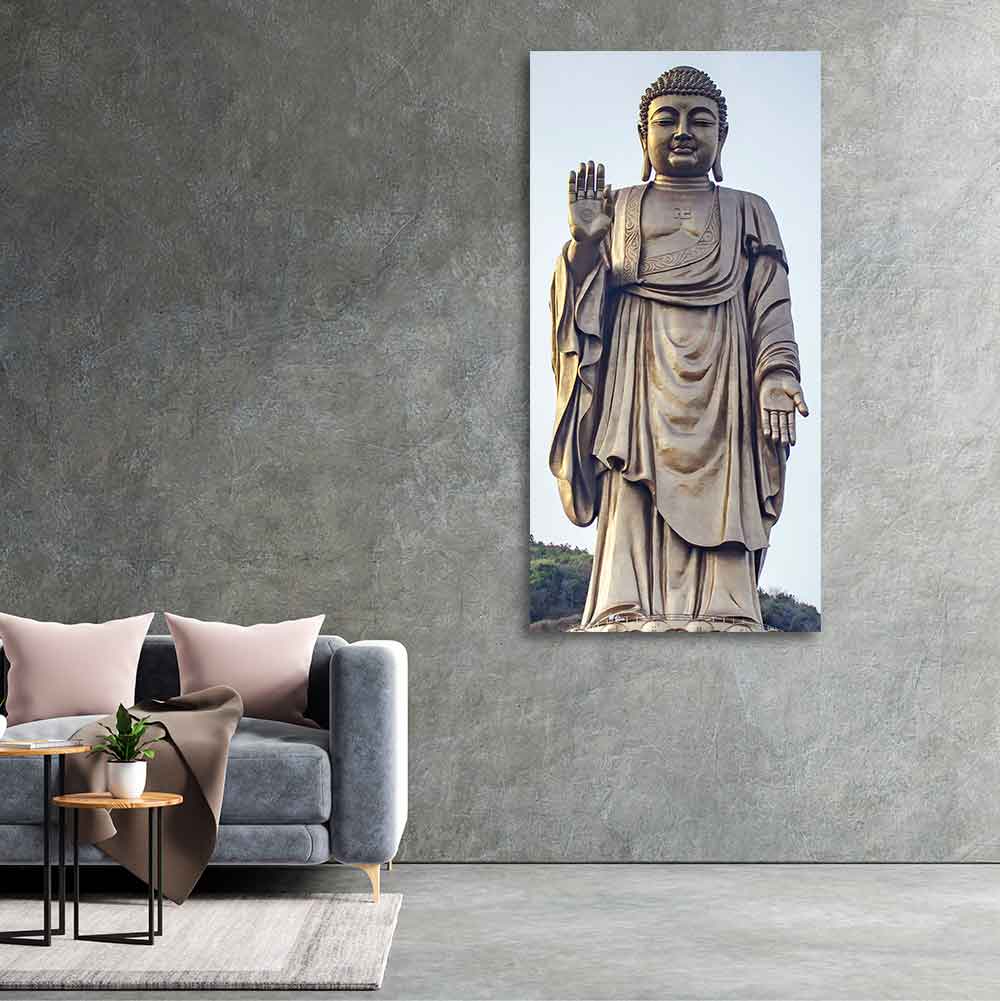 Statue of Gautam Buddha Canvas Wall Painting - Image 4
