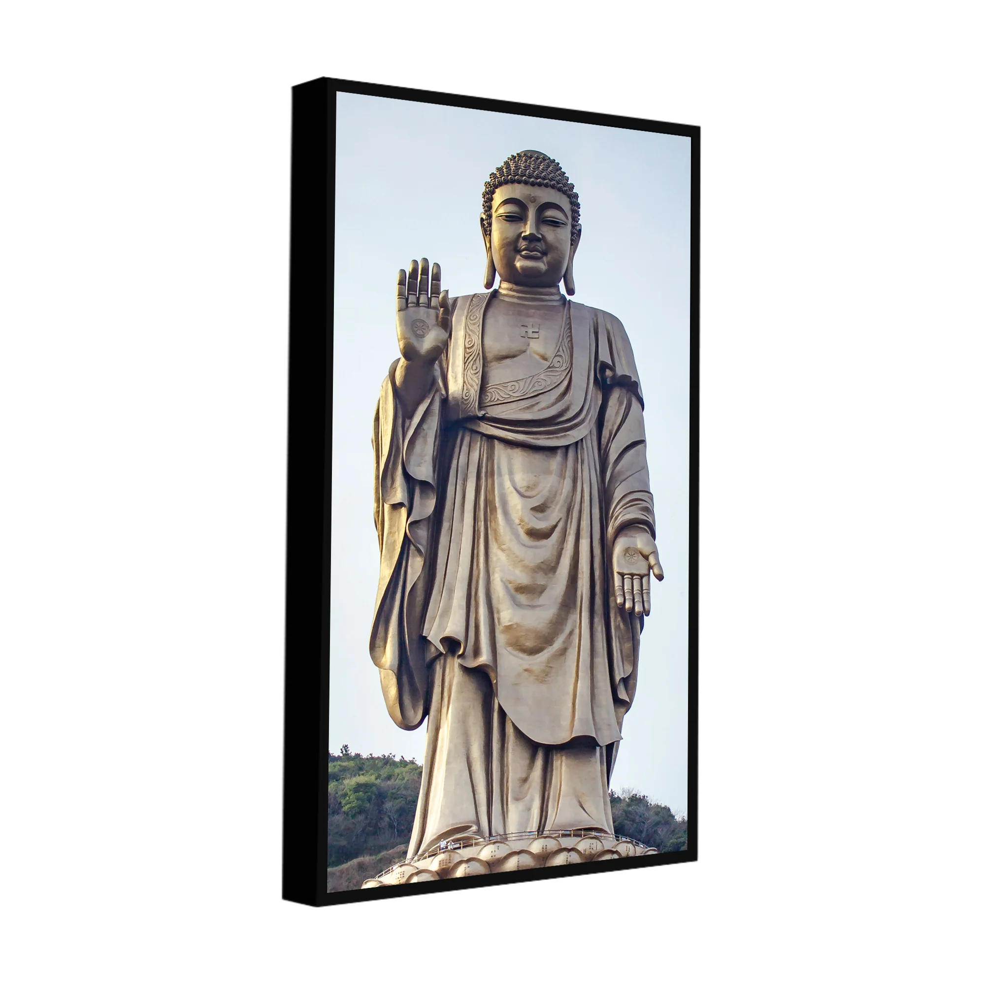 Statue of Gautam Buddha Canvas Wall Painting - Image 7