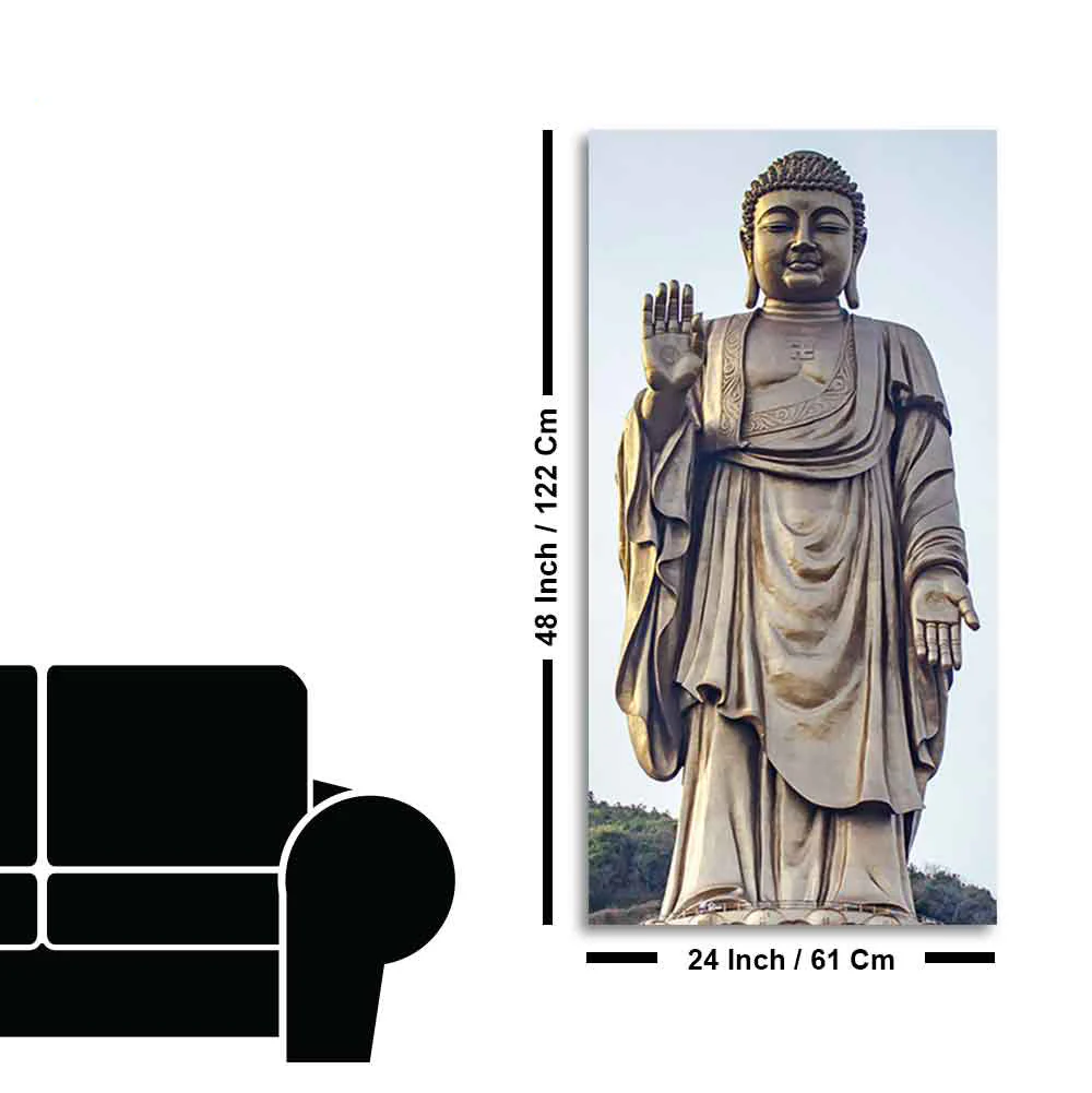 Statue of Gautam Buddha Canvas Wall Painting - Image 9
