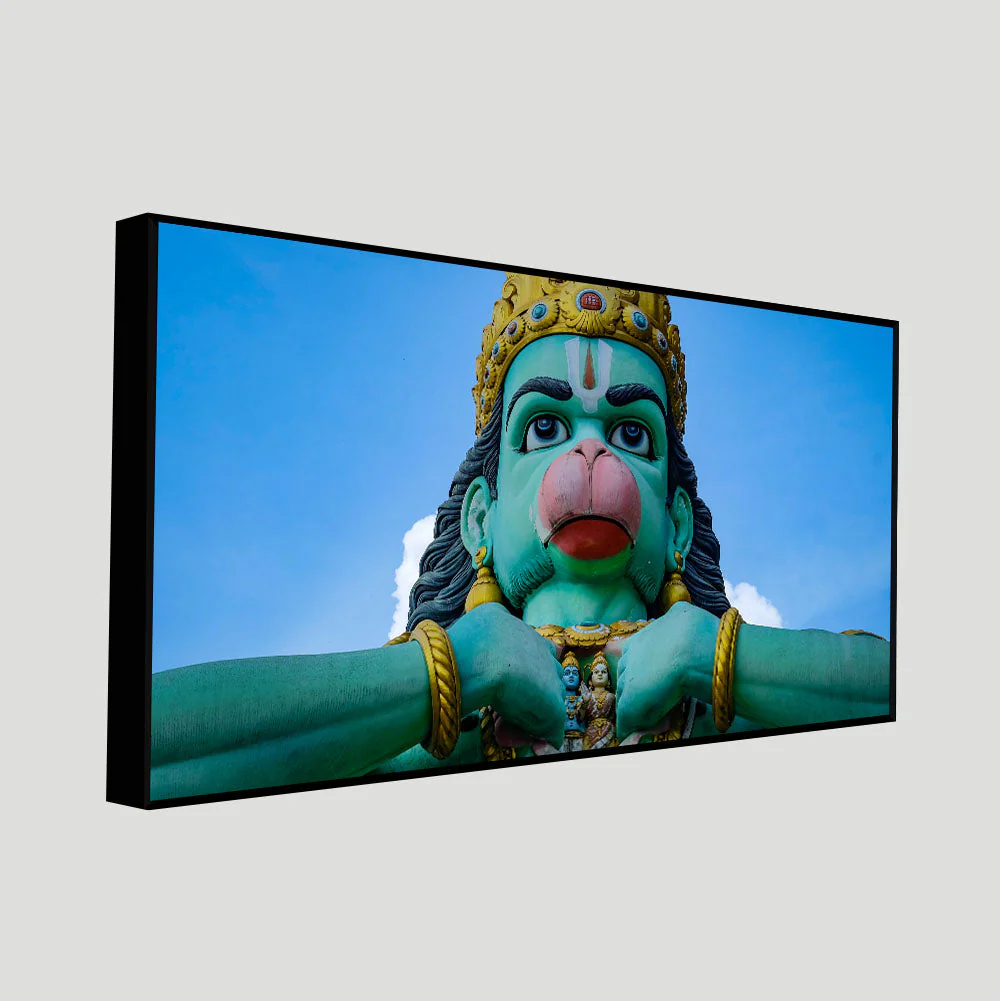 Statue of Lord Hanuman Canvas Wall Painting - Image 5