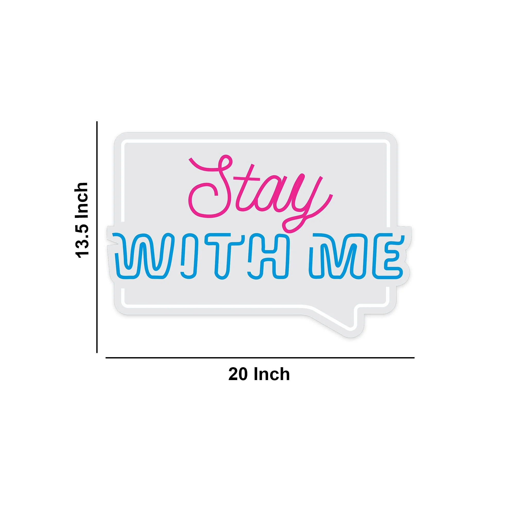 Stay with Me Text Neon Sign LED Light - Image 3