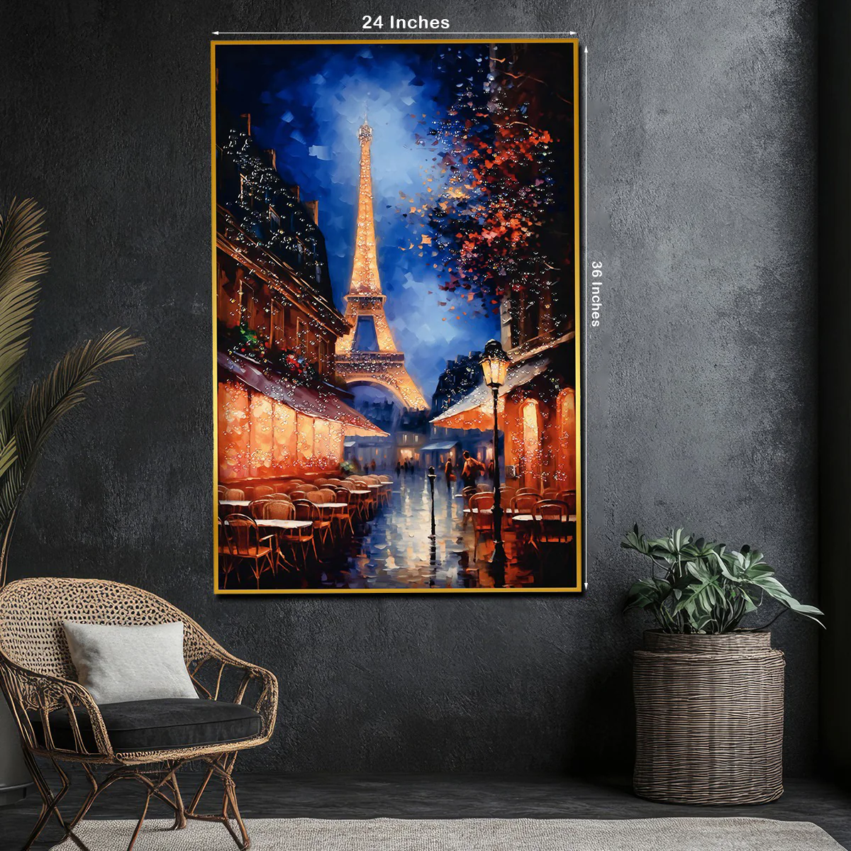 Street of Glorious Paris Framed Crystal Glass Painting - Image 5