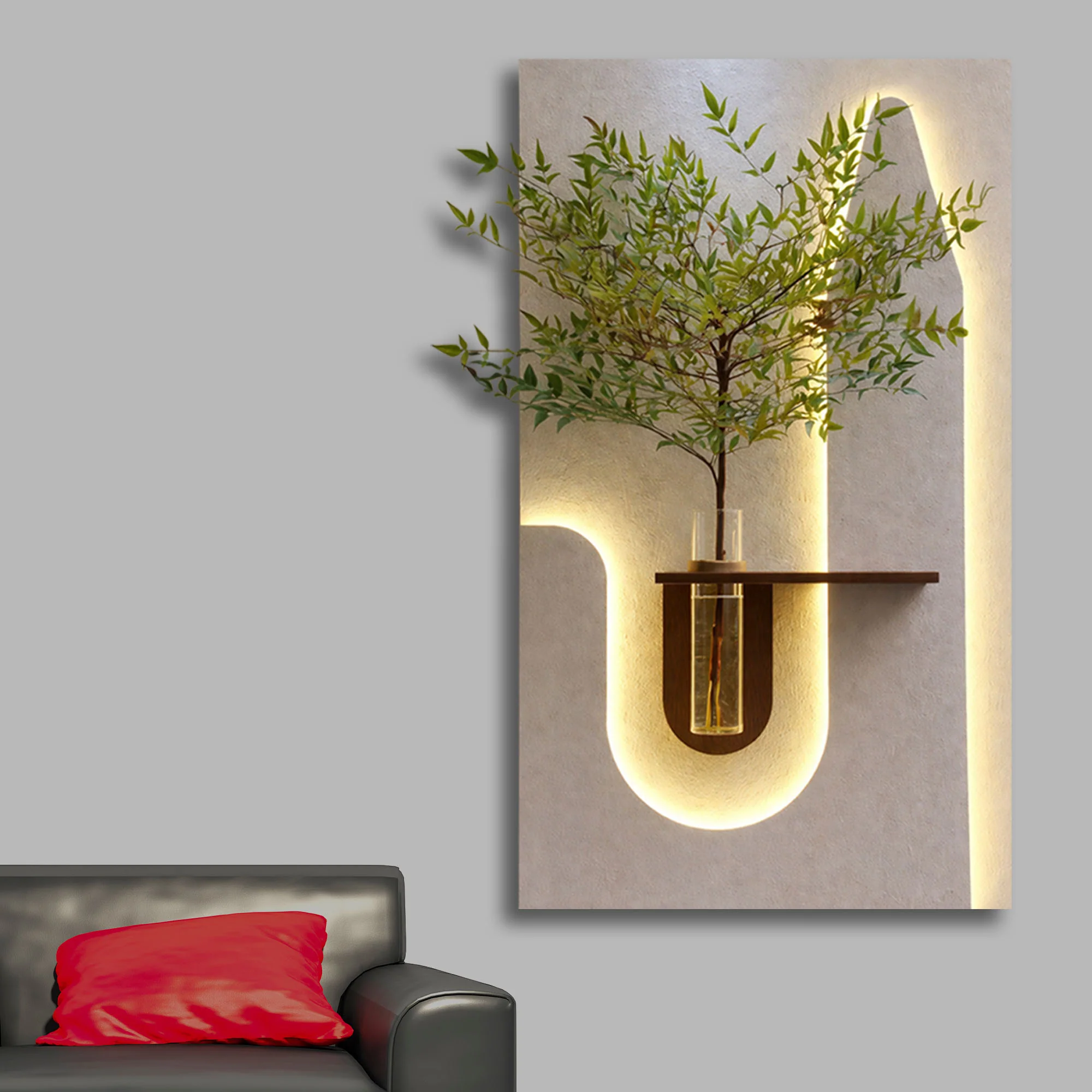 Stylish LED Accent Wall Shelf with Soft Ambient Light - Image 2