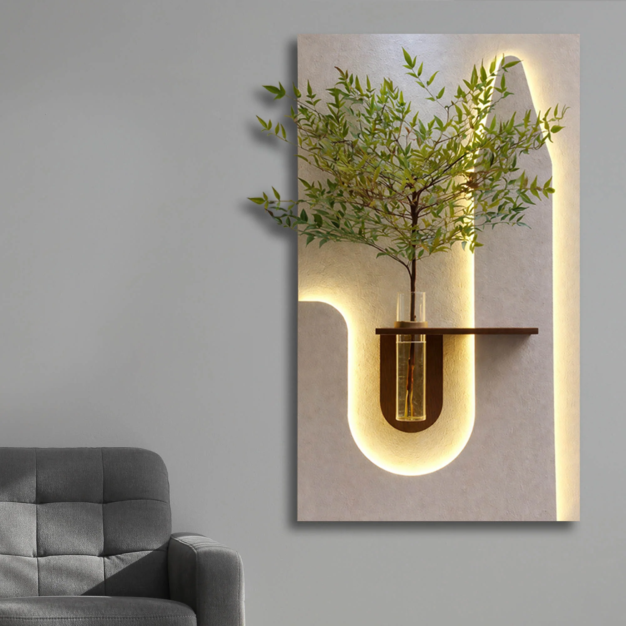 Stylish LED Accent Wall Shelf with Soft Ambient Light - Image 4