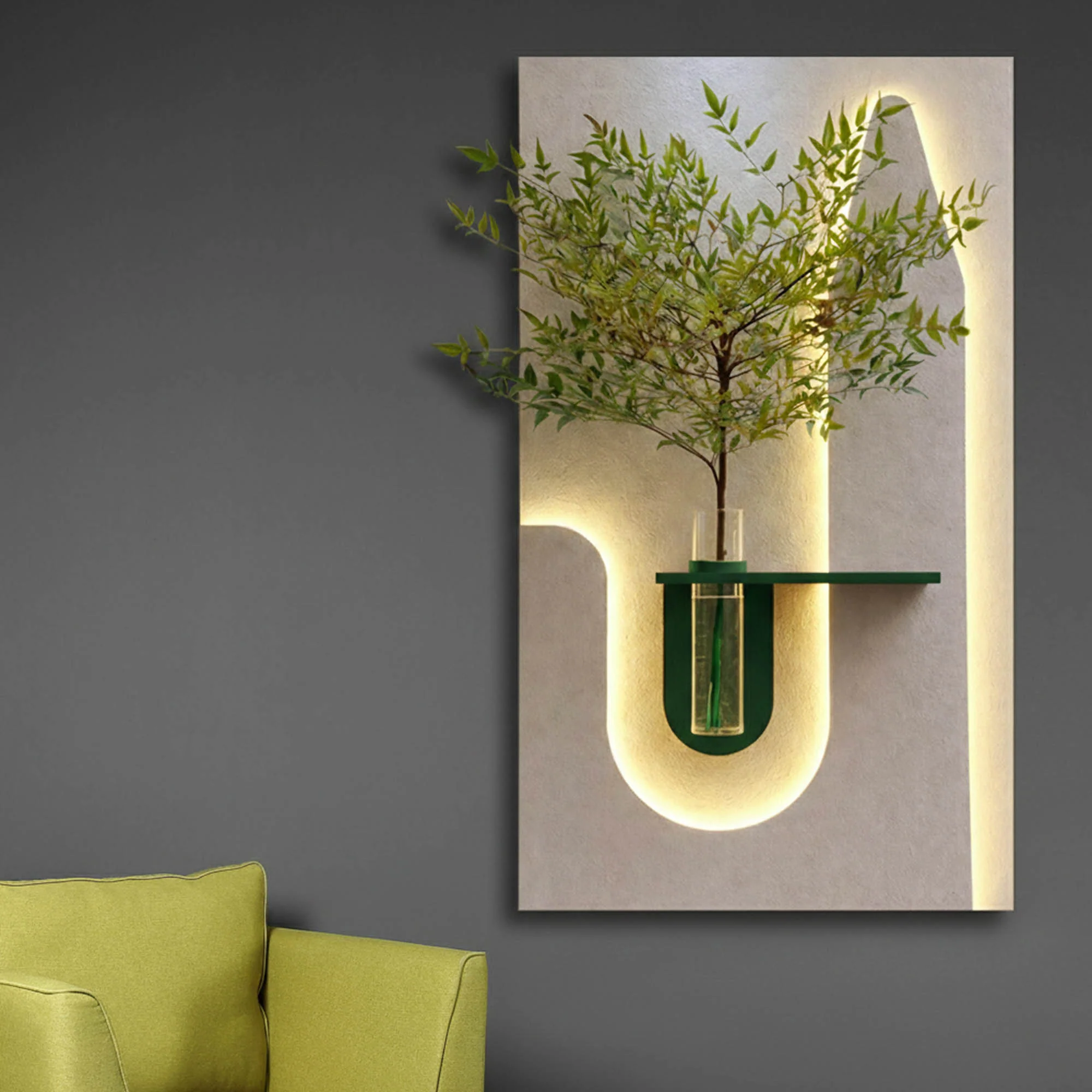 Stylish LED Accent Wall Shelf with Soft Ambient Light - Image 5