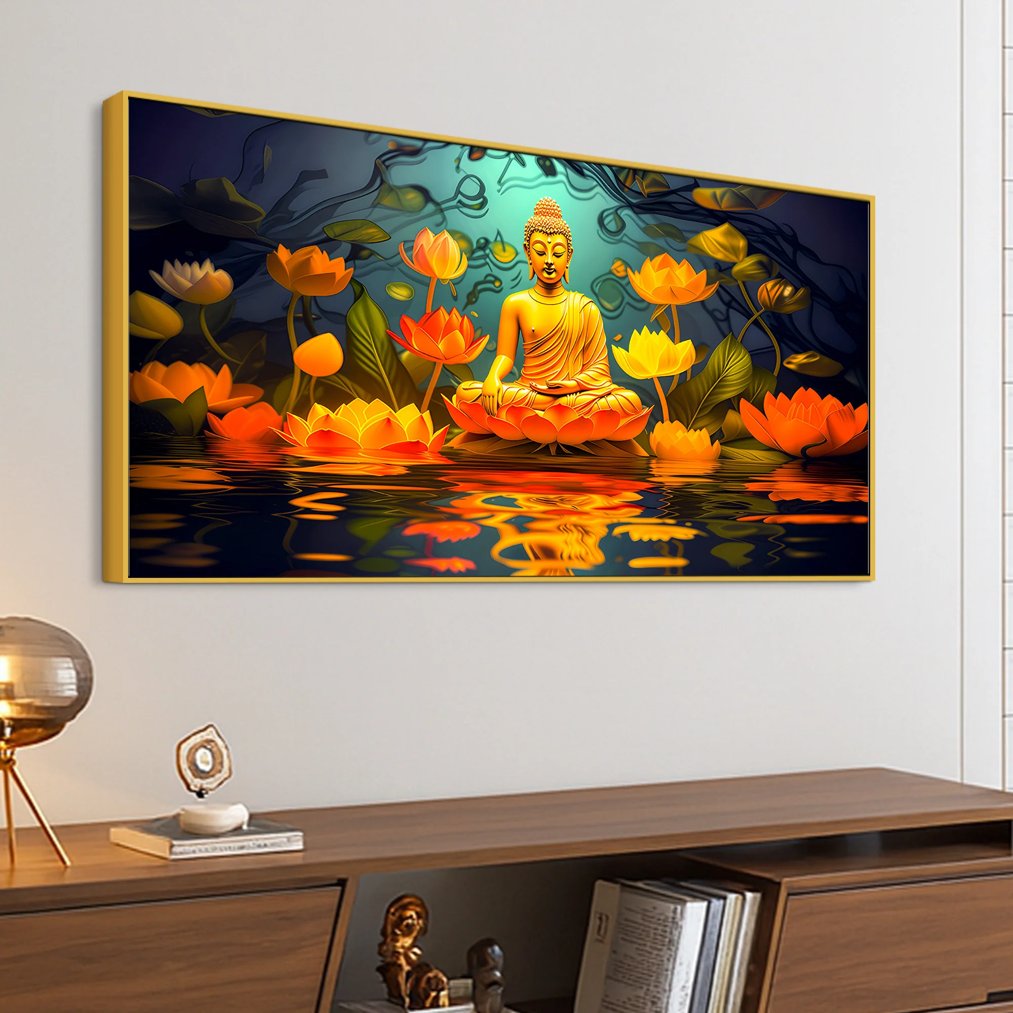 Stylish Luxury Buddha Canvas Painting for Home Decoration - Image 5
