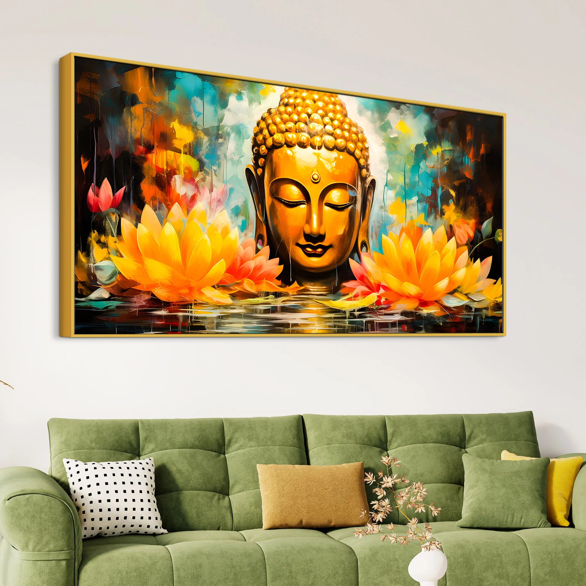 Stylish Modern Buddha Wall Painting for Elegant Interiors - Image 5