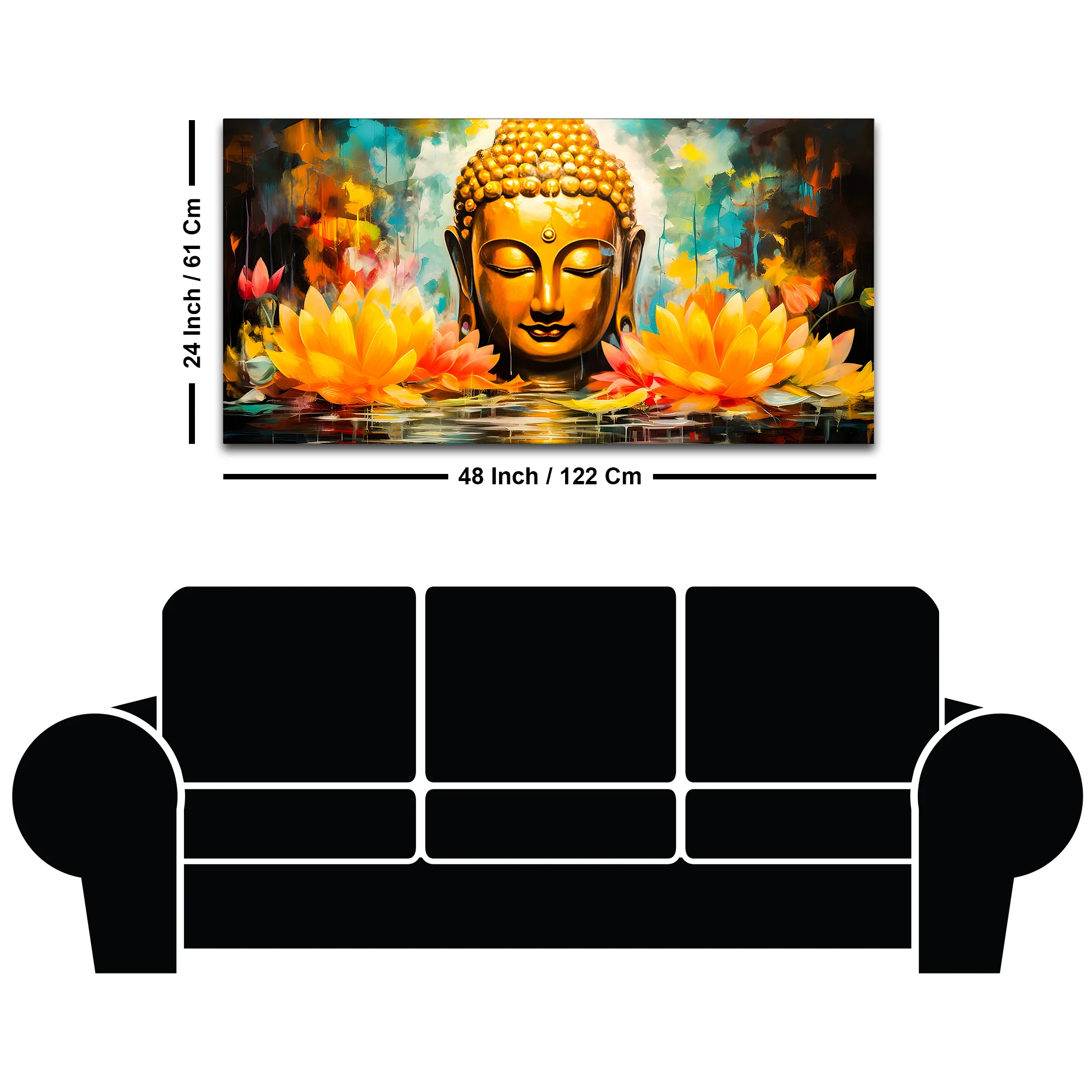 Stylish Modern Buddha Wall Painting for Elegant Interiors - Image 8