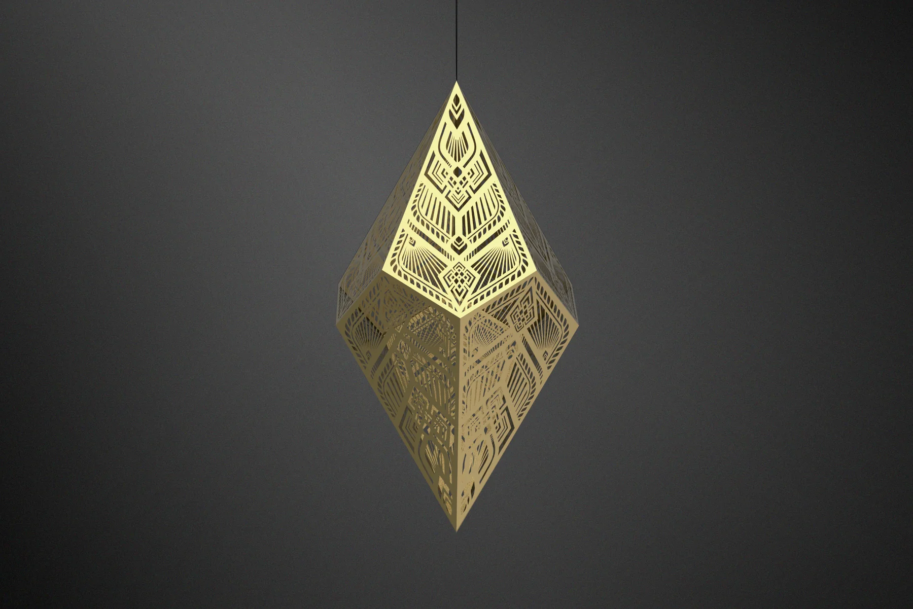 Stylish Shadow Casting Ceiling Lamp - Image 2