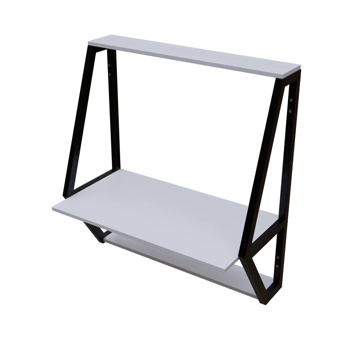 Stylish Wall Mounted Wooden Display Rack for Books & Desk Decor - Image 5