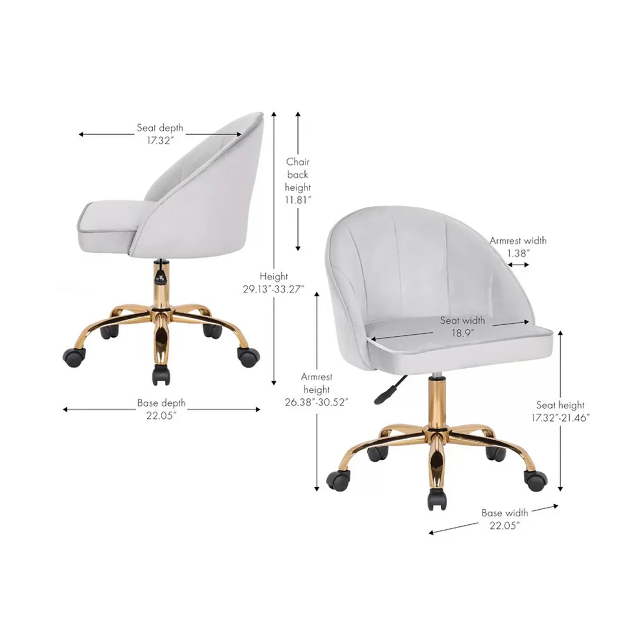 Stylish White Accent Chair with Golden Touch - Image 5