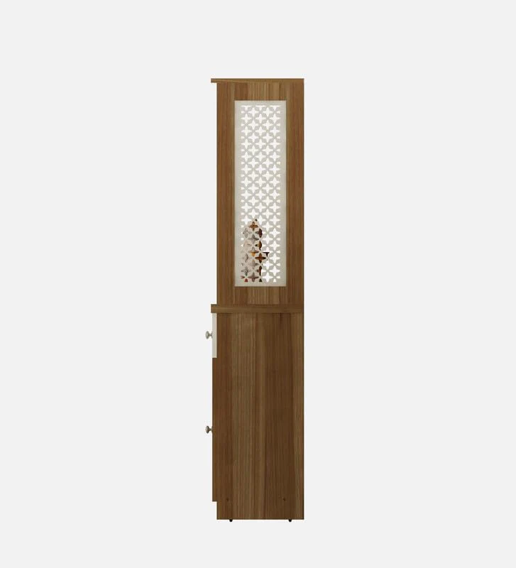 Stylish White Arch Design Wooden Floor Temple with Drawer & Storage Cabinet for Home & Office Space - Image 5