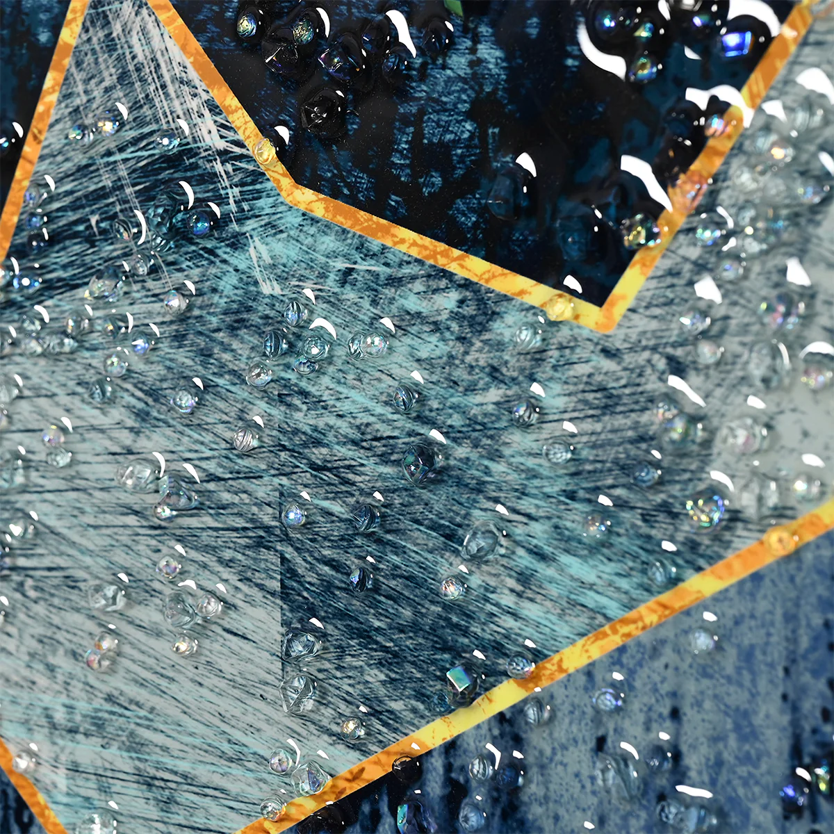 Sun Rise and Set of Geometric Framed Crystal Glass Painting - Image 4