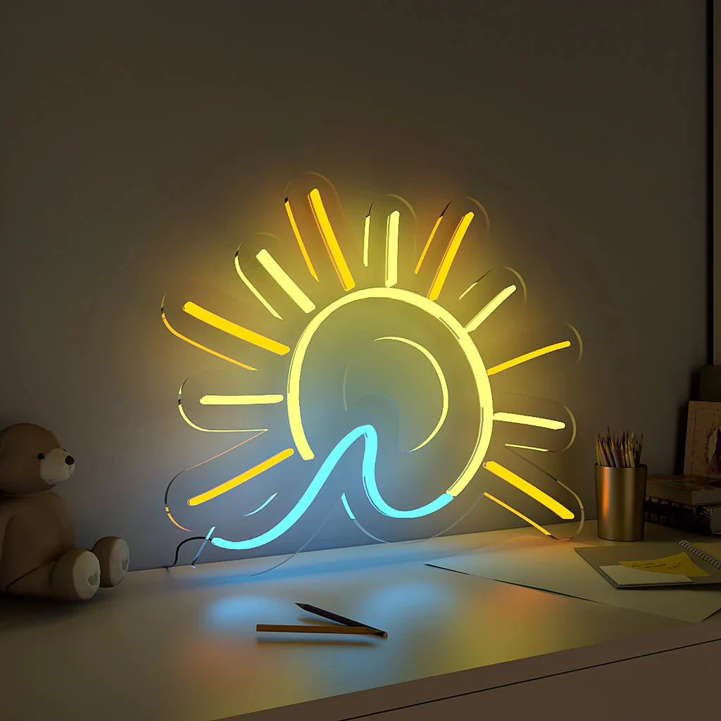 Sun Rising Yellow LED Neon Light - Image 2