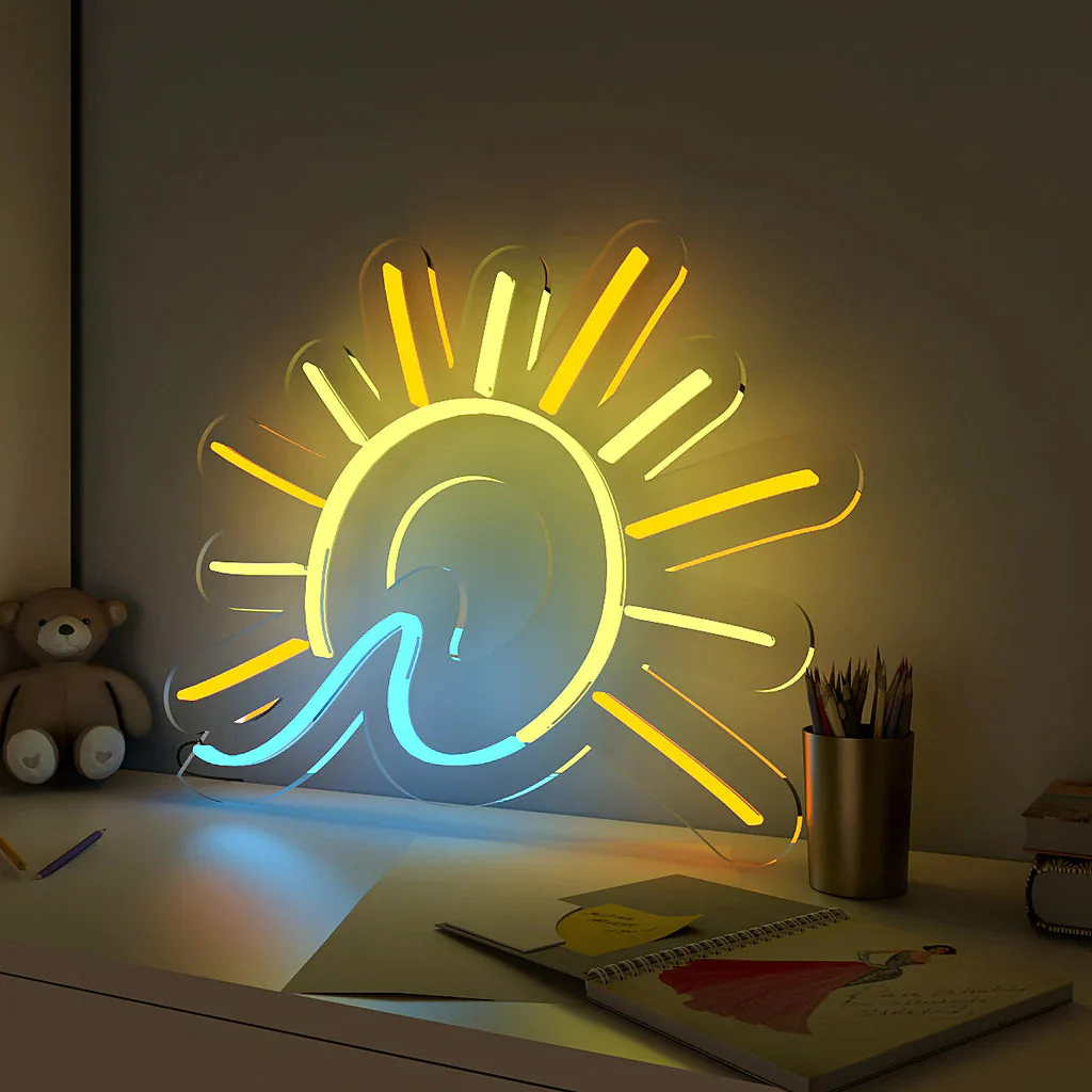 Sun Rising Yellow LED Neon Light - Image 3