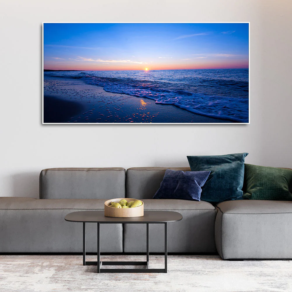 Sunset Sea Horizon Premium Canvas Wall Painting - Image 3