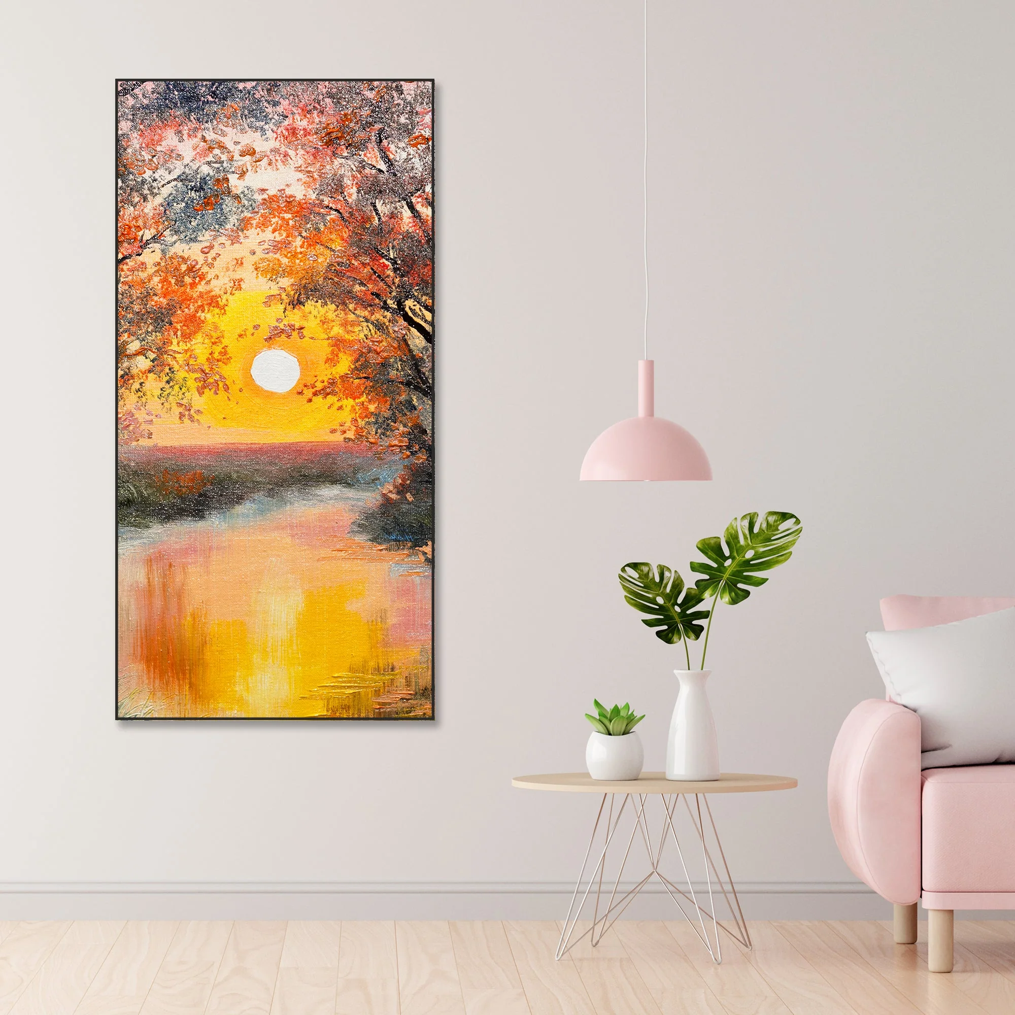 Sunset view Floating Canvas Wall Painting - Image 2