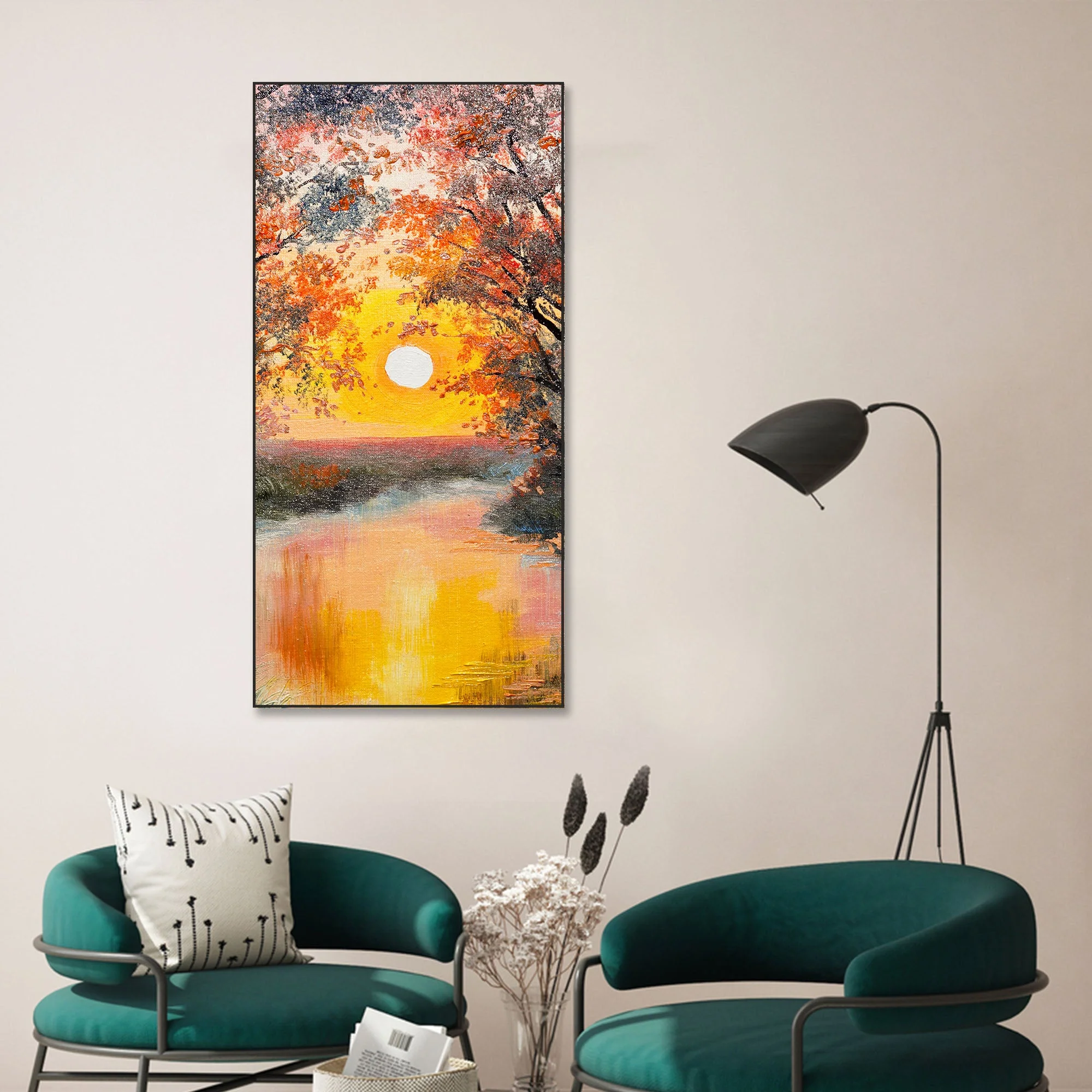 Sunset view Floating Canvas Wall Painting - Image 3